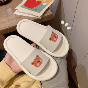 XIXITIAO señoras <span class=keywords><strong>casa</strong></span> de lujo niñas interior lindo hogar diapositivas <span class=keywords><strong>zapatillas</strong></span> animal impreso plano interior oso <span class=keywords><strong>zapatillas</strong></span> para mujeres niñas - Product Image 4