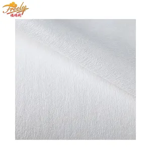 Free Sample Embossed Cross Fiber Spunlace Nonwoven Fabric Wet Tissue Raw Materials Towel Plain Non-woven Fabric