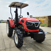 Tracteur agricole de 50 ch à 80 ch avec chargeur 4x4, tracteur compact diesel, mini-tracteurs agricoles