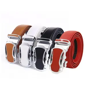 Wholesale Men Genuine Leather Belts, Business Style Automatic Metal Buckle Mens Belts