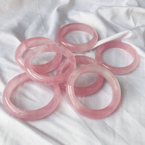 DIY Fine FashionJeweley Pierre Naturelle 54mm-62mm Ice <span class=keywords><strong>Madagascar</strong></span> Rose Quartz Bracelet & bracelet pour Femmes - Product Image 2