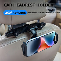 Support de tablette PC flexible imperméable, écran VCD, support universel pour téléphone portable, support d'appui-tête de voiture avec clip réglable
