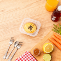Barquettes carrées personnalisables en PET de qualité alimentaire pour gâteaux de lune et boîtes de rangement pour desserts, pour l'emballage alimentaire