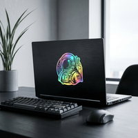 Autocollants en vinyle holographique écologiques personnalisés en gros - Décalcomanies de sécurité anti-contrefaçon irisées découpées à la forme pour cadre photo