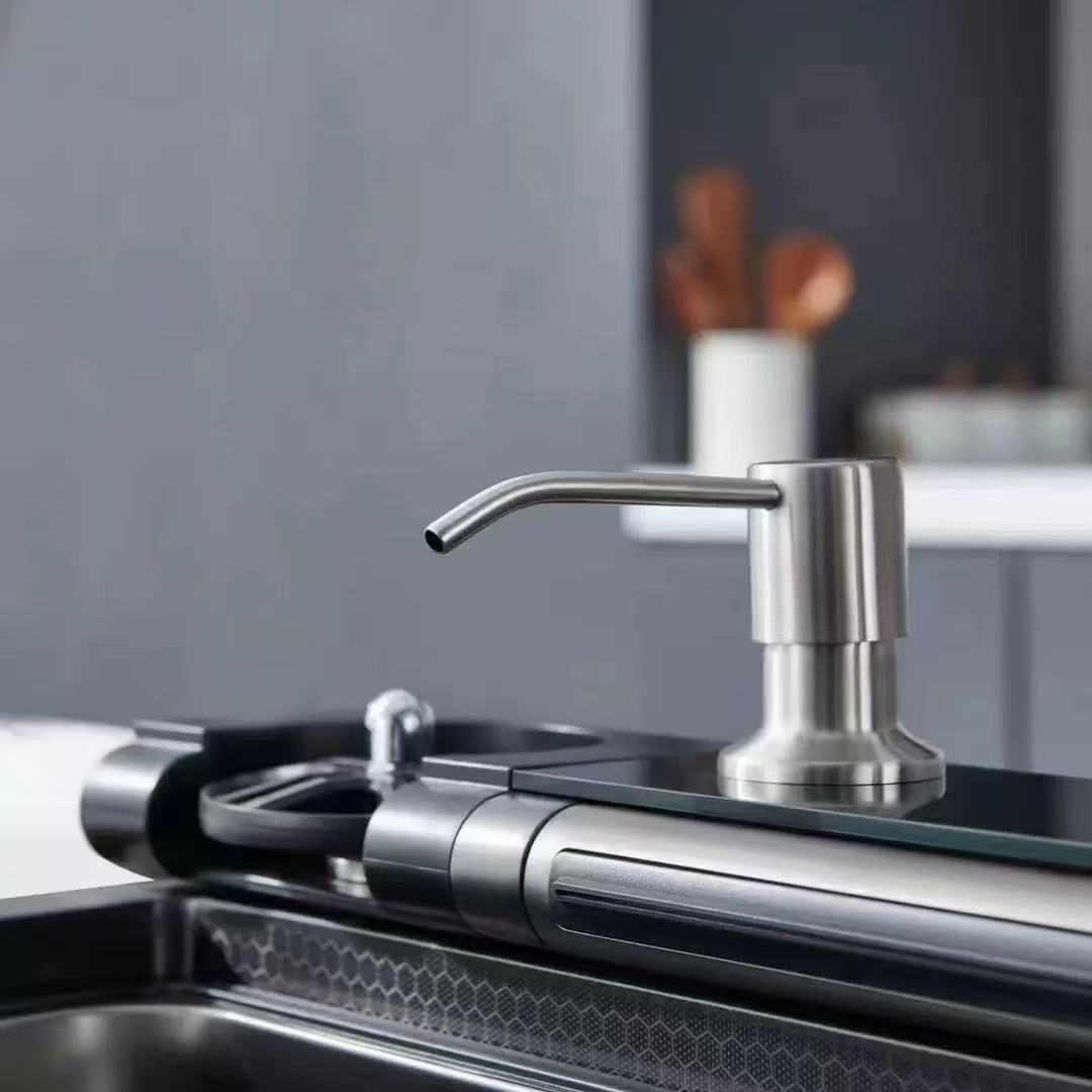 Modern Stainless Steel Smart Digital Display Single Bowl Gray Dishwasher Flying Rain Waterfall Multi-function Kitchen Sink · image 6