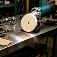 Disque de polissage tissé sur mesure, plusieurs diamètres et épaisseurs disponibles pour meuleuse d'angle, polisseuse de banc et accessoire de perceuse