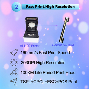 Aixw 4x6 sticker Máy in nhiệt kích thước lớn giấy bên trong 110mm vận chuyển máy in nhãn với USB wifi-sản phẩm trong kho - Product Image 5