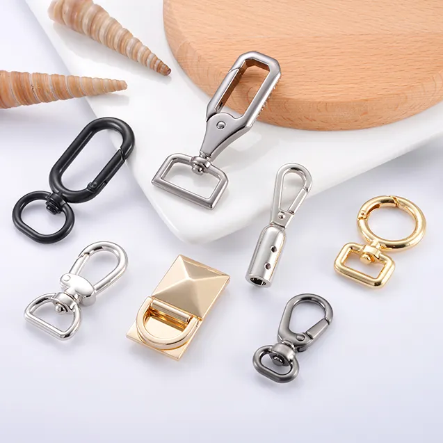 High Quality Handbag Accessories Metal Spring Snap Hook Wholesale Lanyard Hook Custom Metal Swivel Snap Hook Buckle for Bags