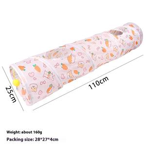Plüsch faltbares Katzen tunnels pielzeug mit Meers chweinchen kanal für Katzen-und Hunde unterhaltung - Product Image 6
