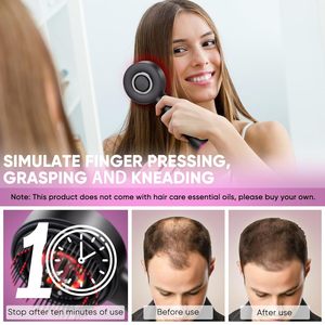 Peine de Masaje con Fototerapia 3 en 1, Cepillo de Masaje Eléctrico para el Cuero Cabelludo, Luz Roja y Azul para el Crecimiento del Cabello con Aplicador de Aceite - Product Image 5