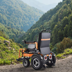 Cómodo Motor de potencia inteligente, silla de ruedas eléctrica todoterreno para adultos, asiento ancho, silla de ruedas eléctrica reclinable de aluminio - Product Image 6