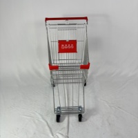 Carrito de Compras Estilo Asiático de Gran Capacidad, Carrito de Supermercado de Alambre de Acero para Uso en Tiendas Minoristas