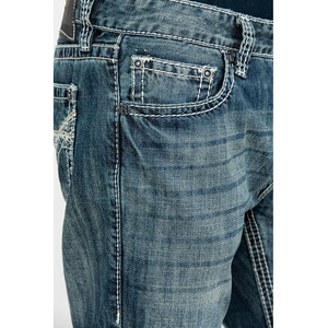 Pantalones Vaqueros de Bota Acampanada Ajustados con Lavado Vintage de Alta Calidad de Fábrica para Hombre Moda de Algodón Elástico 2022 - Product Image 2
