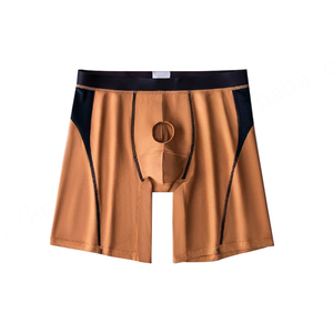 Venta al por mayor de alta calidad de los hombres Calzoncillos largos Modal sólido separado bolsa bola apoyo deporte Fitness hombres bóxer ropa interior - Product Image 2