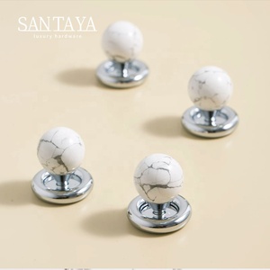 Santaya Chrome-plated Silver Brass Handles Kitchen <strong>Cabinet</strong> Pulls Bedroom Wardrobe Drawer <strong>Knobs</strong> <strong>Crystal</strong> Furniture Handle - Product Image 3