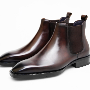 H887-K30 OEM Bottes en <span class=keywords><strong>Cuir</strong></span> de Luxe, Styles <span class=keywords><strong>Chelsea</strong></span> à la Cheville, en Peau de Vache Importée d'Europe et Personnalisables - Product Image 1