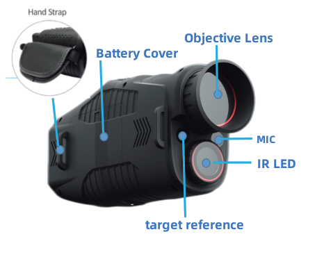 Портативный Монокуляр ночного видения binocularsnightvision, 5-кратный цифровой зум, инфракрасное ночное видение для охоты
