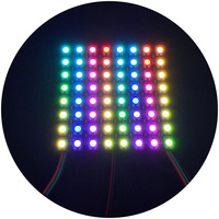 8x8 16x16 7x31 pantalla Flexible Pixel Light Dc5v RGB Ws2812b Maxtrix Panel Flexible Pcb módulo Led negro para señal de retroiluminación