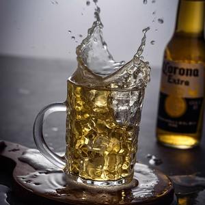 Verre à bière premium avec poignée, verre épaissi 500 ml, pour les soirées, ensemble de verres à bière artisanale couleur unie - Product Image 3