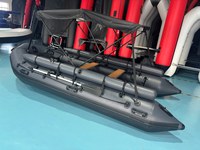 Bateau robuste RSA-HD420 gris foncé de 420 cm avec plancher flottant détachable, renfort et échelle