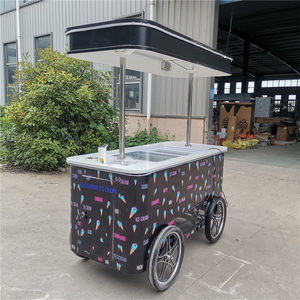 2023 yeni çıkış dondurma otomatı ekran makinesi sepeti dondurucu durumda 12 tavalar buzlu şeker dondurma arabası - Product Image 4