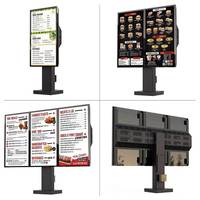 Pantalla Triple LCD para Menús de Restaurantes al Aire Libre, Kiosco Digital, Carteles Publicitarios Exteriores Independientes para Autoservicio