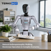 TERKOBOT ATOM Max, Robot Humanoide Bípedo de Tamaño Completo, 41DOF, Carga Útil de 7 kg, IA Incorporada, Robot de Servicio Industrial con Control Remoto MR