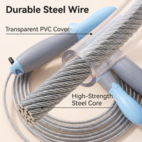 Corde à sauter réglable personnalisée en promotion pour le fitness, corde à sauter en fil d'acier pour l'entraînement sportif et la vitesse