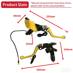 Maître-cylindre <span class=keywords><strong>de</strong></span> <span class=keywords><strong>frein</strong></span> <span class=keywords><strong>hydraulique</strong></span> universel pour <span class=keywords><strong>moto</strong></span> 7/8'' 22mm - Levier LED en forme <span class=keywords><strong>de</strong></span> feuille d'érable, levier réglable CNC, logo personnalisable - Product Image 3