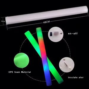 Bâtons <span class=keywords><strong>lumineux</strong></span> LED Nicro, bâtons <span class=keywords><strong>lumineux</strong></span> en <span class=keywords><strong>mousse</strong></span> plastique colorés, fournitures de fête néon pour concerts, accessoires de fête pour adultes - Product Image 4