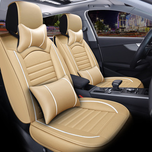 Cojín de asiento de coche de cuero universal para cuatro estaciones, antiarañazos, duradero, inodoro, conjunto completo, funda de asiento de coche, accesorios para coche - Product Image 5