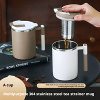Offre Spéciale – Tasse à Café Moderne en Acier Inoxydable 304 à Double Paroi de 500 ml, Écologique, Résistante à l'Eau Bouillante, avec Poignée, Garde au Froid 6-12 Heures