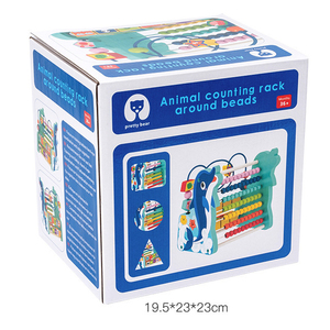 Enfants début éducatif Montessori jouets grand cadre de comptage jeu de mathématiques bricolage construction Abc lettres bloc panneau en bois Animal <span class=keywords><strong>boulier</strong></span> - Product Image 5
