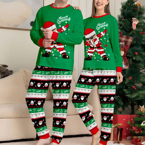 Taglie forti per famiglia con pigiami natalizi abbinati Set di pigiami per adulti 4XL abiti da notte per padre madre e famiglia - Product Image 1