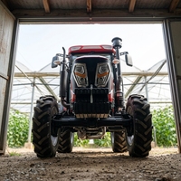 Traktor Pertanian Mini Multifungsi 4WD 45HP Ukuran Kecil dengan Mesin dan Gearbox untuk Membajak dan Mengolah Lahan Kering di Pegunungan