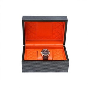国境を越えて人気の高い木製長方形腕時計ボックス、高光沢焼付塗装、高級フリップオープンPUレザー内装腕時計ボックス - Product Image 1