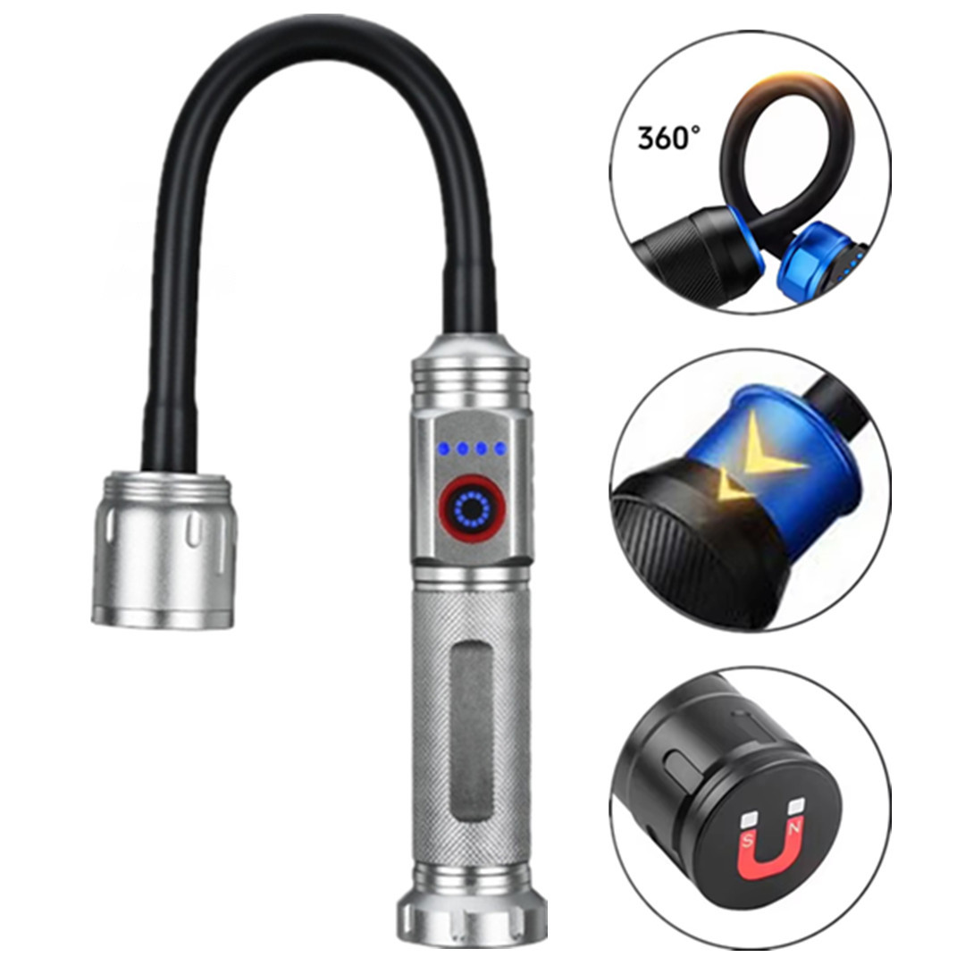 Portable Rechargeable Magnetic LED Working Light with 360° Bendable Conductive Light That Can Be Magnetically Attached