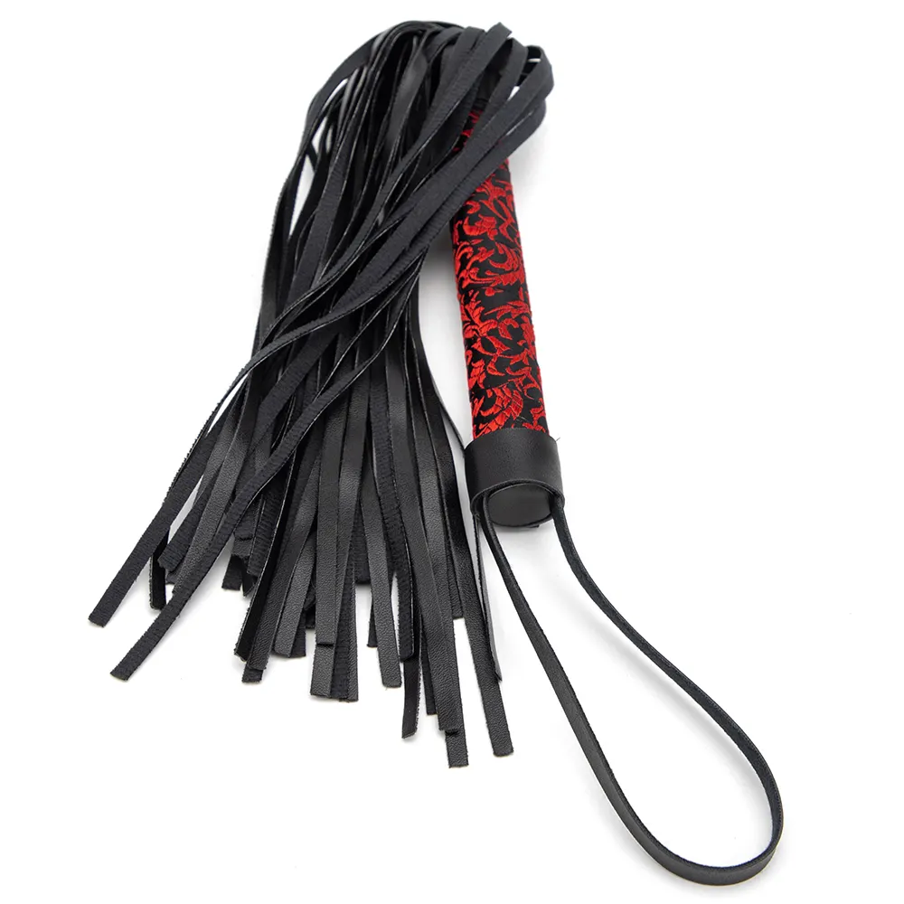 BDSM PU Leather Erotic Flogger sculacciata frusta SM Game Play Sex Lashes SM Bondage Slave sculacciata Flirt Paddle bdsm sex toys