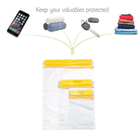 HaoRan Pochette étanche transparente en PVC pour cartes d'identité de bateau, documents et billets de travail