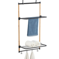 Séchoir à vêtements multifonctionnel en métal Design pliable Porte suspendue pour le salon