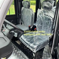 Voiture électrique mini de luxe gris mat avec 6 sièges, autonomie de 80 km, batterie au plomb-acide pour hôtels de villégiature et utilisation immobilière