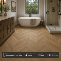 Carreaux de sol en céramique à motif chevrons imitation bois, résistants à l'usure, 600x1200mm, pour chambre à coucher, salle de bain, sol intérieur