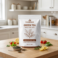 Individuell Bedruckte Premium Matte Folien-Verpackung für Lebensmittel, Tee, Kaffee, Pulver, Nahrungsergänzungsmittel, Wiederverschließbare Reißverschluss-Teebeutel, Stehbeutel aus Mylar