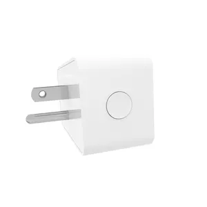 Smart WiFi Light Switch with 15A Universal Plug Mini Wall Plastic Sockets Supported IP44 Level