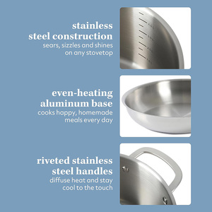Ollas personalizadas de 10 Uds., sartenes modernas de acero inoxidable 304, juego de utensilios de cocina para cocinas de inducción, ollas y sartenes de Gas - Product Image 4