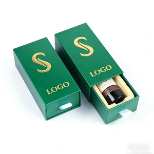 Boîte à bouteilles, boîte rigide de style tiroir avec revêtement UV personnalisé pour les coffrets cadeaux de vin et de champagne - Product Image 4