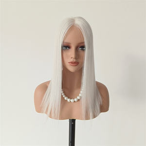 Filets de poisson de qualité supérieure avec Pu cheveux humains Topper vierge européenne <span class=keywords><strong>postiche</strong></span> couleur blanche résille toupet pour femme - Product Image 1