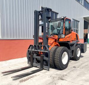 Montacargas Todoterreno de 3.5 Toneladas <span class=keywords><strong>4x4</strong></span> Diésel con <span class=keywords><strong>Neumáticos</strong></span> Grandes para Superficies Irregulares, Desplazador Lateral Hidráulico Automático - Product Image 6