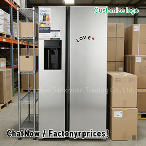 Réfrigérateur américain 619L sans givre, côte à côte, en acier inoxydable, avec distributeur d'eau et machine à glaçons, pour usage domestique - Product Image 6