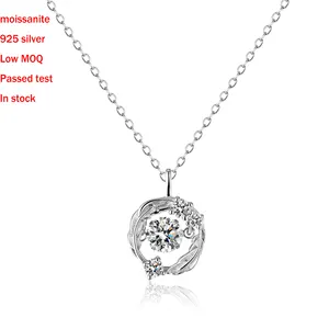 Colar corrente de presentes, joias modernas de designer de mulher, pingente de diamante, colar de moissanite, prata esterlina 925